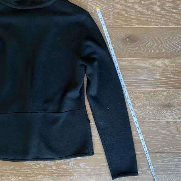 Nordstrom Halogen Wool-Blend Sweater Blazer | Black | L - Picture 6 of 7